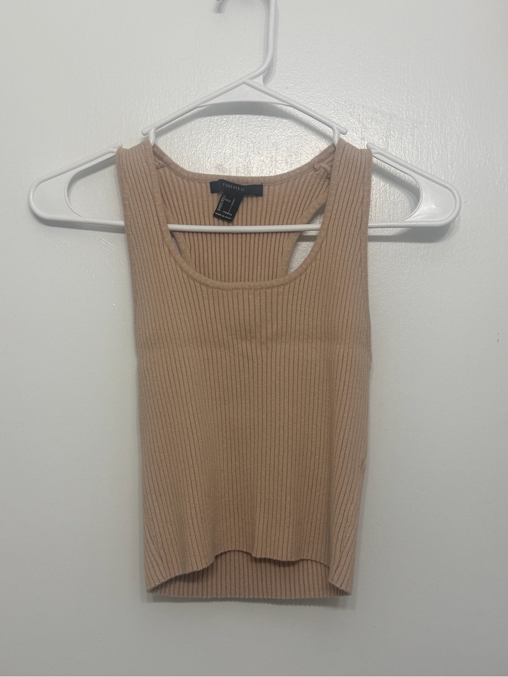 Forever 21 Ribbed Tank Top - Tan/khaki